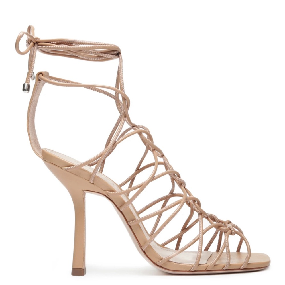 Schutz Heyde Leather Sandals - honey beige